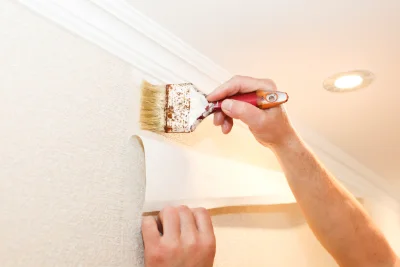 Pose de papier peint au Thor — revêtements muraux et toiles de verre